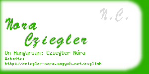 nora cziegler business card