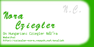 nora cziegler business card